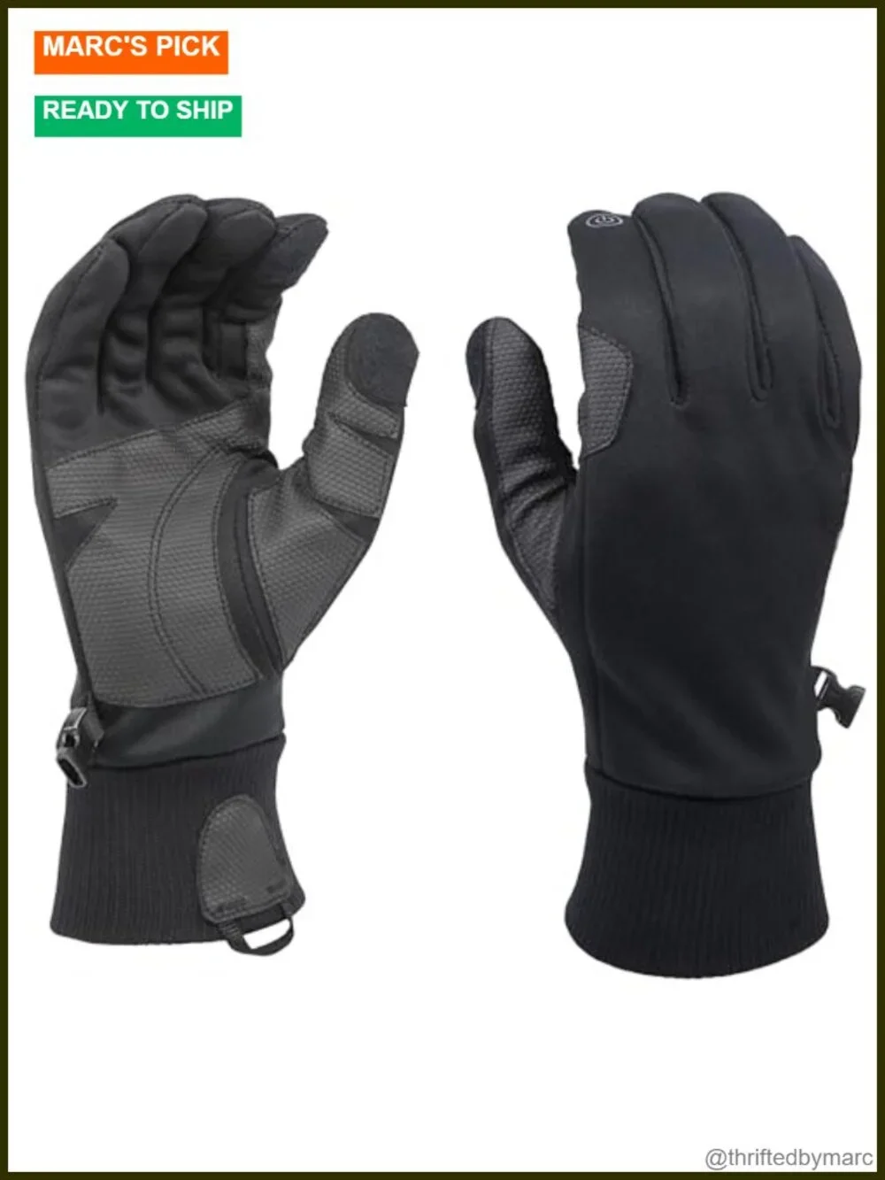 Lightweight Flexible Fleece-Lined Wind & Water-Resistant Touchscreen Gloves